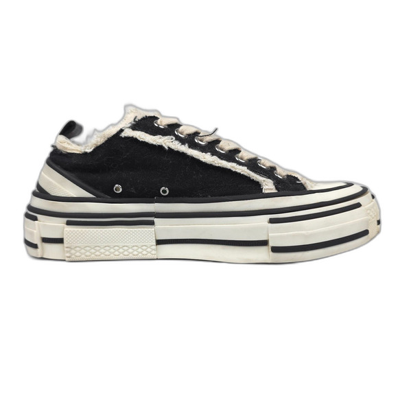 VESSEL x Yohji Yamamoto Patchwork Platform Low Sneakers Black Skate Y2k Grunge 7 - Picture 3 of 10